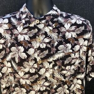 Princess Cruises Hawaiian Shirt Mens XL Floral Tropical Short Sleeve Button‎ Up